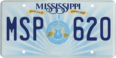 MS license plate MSP620