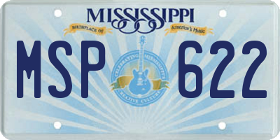 MS license plate MSP622
