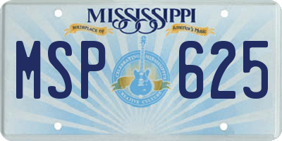 MS license plate MSP625