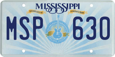 MS license plate MSP630