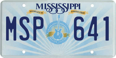 MS license plate MSP641