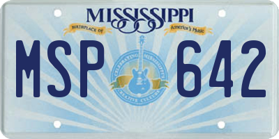MS license plate MSP642