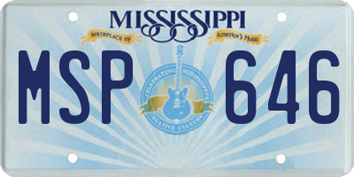 MS license plate MSP646