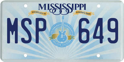 MS license plate MSP649
