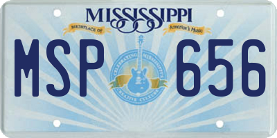 MS license plate MSP656