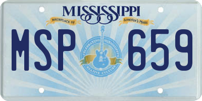 MS license plate MSP659