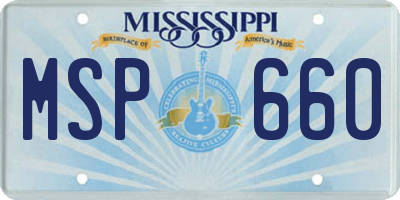 MS license plate MSP660