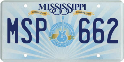 MS license plate MSP662