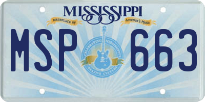 MS license plate MSP663