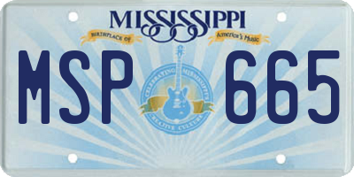 MS license plate MSP665