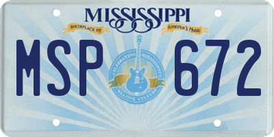 MS license plate MSP672