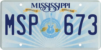 MS license plate MSP673