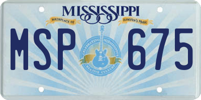 MS license plate MSP675
