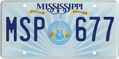 MS license plate MSP677