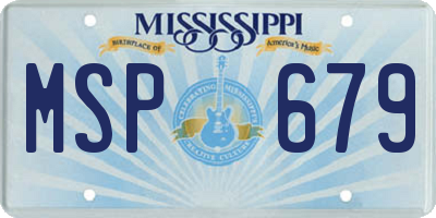 MS license plate MSP679
