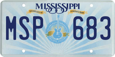 MS license plate MSP683