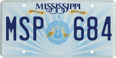 MS license plate MSP684