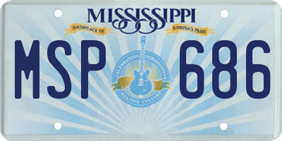 MS license plate MSP686