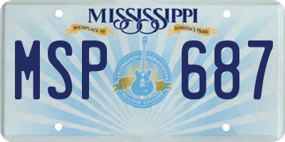 MS license plate MSP687