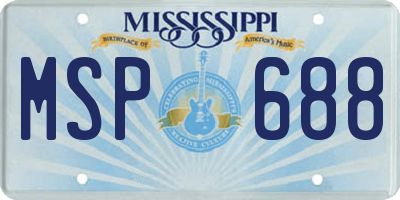 MS license plate MSP688