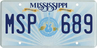MS license plate MSP689
