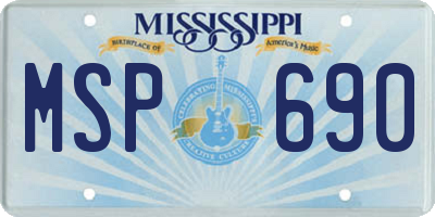 MS license plate MSP690