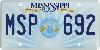 MS license plate MSP692