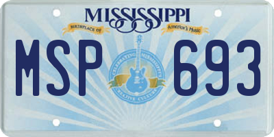 MS license plate MSP693