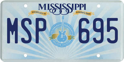 MS license plate MSP695