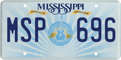 MS license plate MSP696