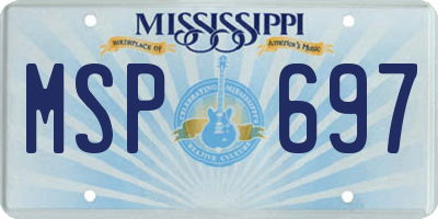 MS license plate MSP697