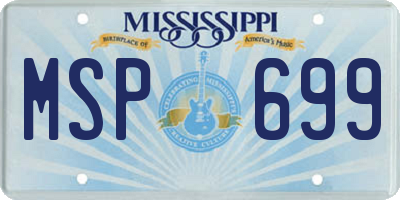 MS license plate MSP699