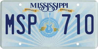 MS license plate MSP710