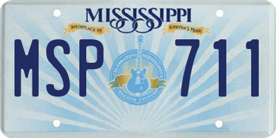 MS license plate MSP711