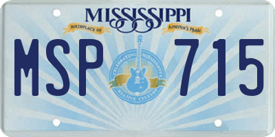 MS license plate MSP715