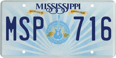 MS license plate MSP716