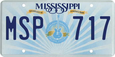 MS license plate MSP717