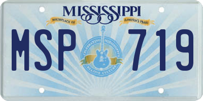 MS license plate MSP719