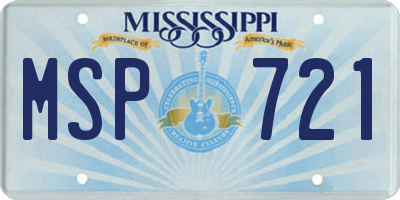 MS license plate MSP721