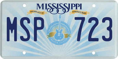 MS license plate MSP723