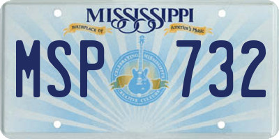MS license plate MSP732