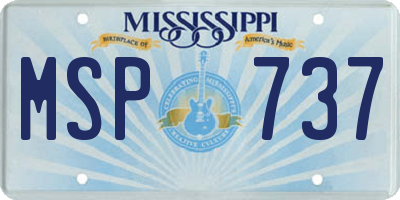 MS license plate MSP737
