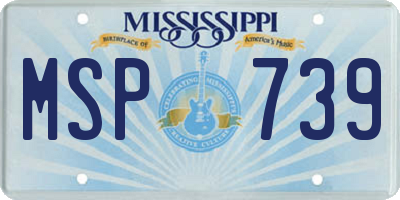 MS license plate MSP739