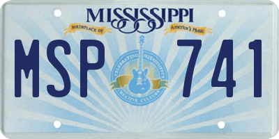 MS license plate MSP741