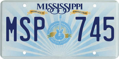 MS license plate MSP745