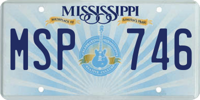 MS license plate MSP746