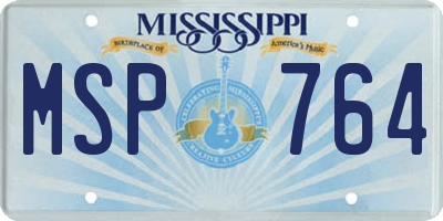 MS license plate MSP764