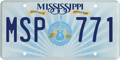 MS license plate MSP771