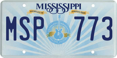 MS license plate MSP773