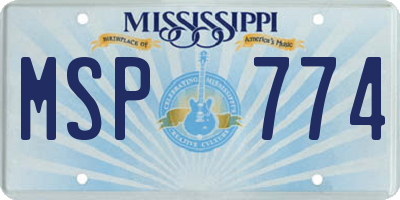 MS license plate MSP774